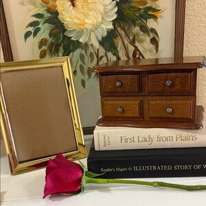 Elegant Brown Wooden Jewelry Box